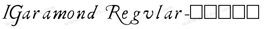 IGaramond Regular字体转换